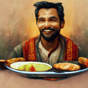 Rajat.01_Happy_indian_modern_man_eating_food_with_joy_in_his_ey_5b3ece19-1c1e-439f-a526-d40a5ffc7b4a
